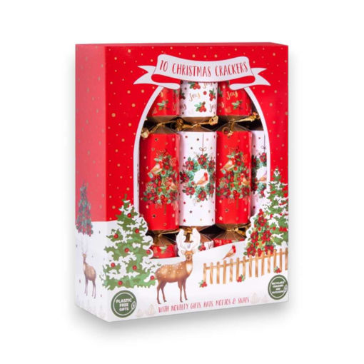Picture of FAMILY RED CHRISTMAS CRACKERS 12 INCH - 10 PACK